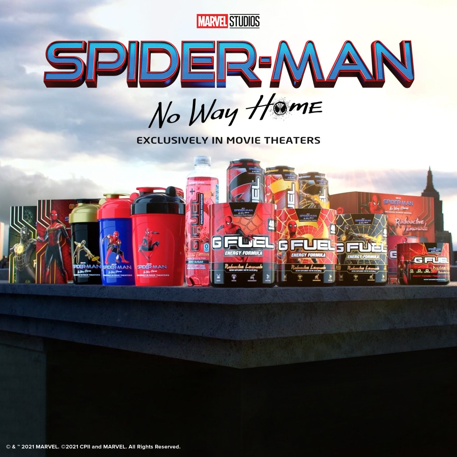 G Fuel Shaker Cup 16 oz GFuel Spiderman No Way Home RED CUP BRAND NEW*NEVER  USED