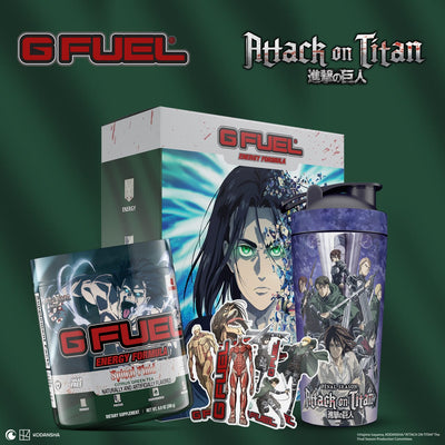 G FUEL, Crunchyroll and Kodansha Rise Above the Walls with “Attack on Titan” Energy Drink