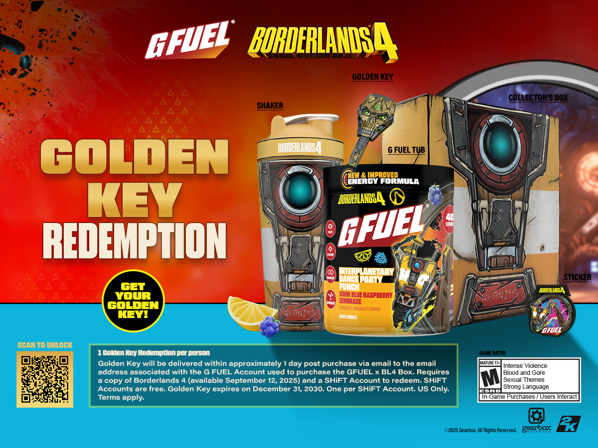 Time to get Vault Hunting with this Epic Borderlands x G FUEL Collab!