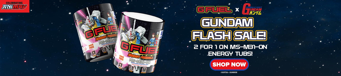 Mobile Suit Gundam Flash Sale G FUEL Powdered Energy Formula Tub 2 For the price of 1
