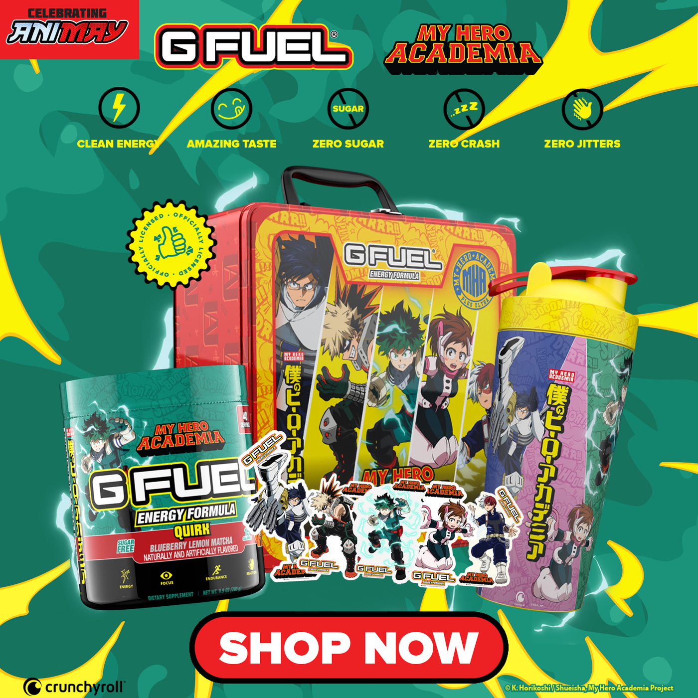  G FUEL x My Hero Academia | Quirk Collector's Box | Celebrating Animay | Click To Shop Now!