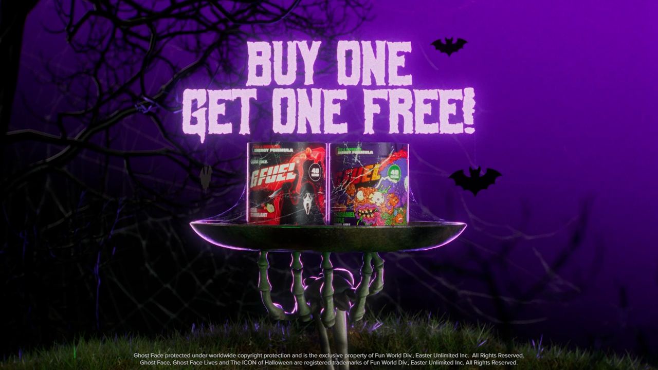 G FUEL Fear Fest: Buy One Get One Free on energy tubs