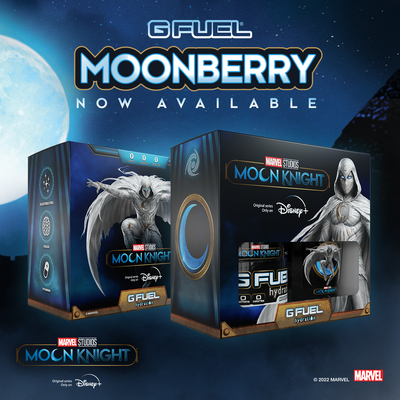 G FUEL And Marvel Studios’ Moon Knight Team Up to Create Caffeine-Free Moonberry Hydration Formula
