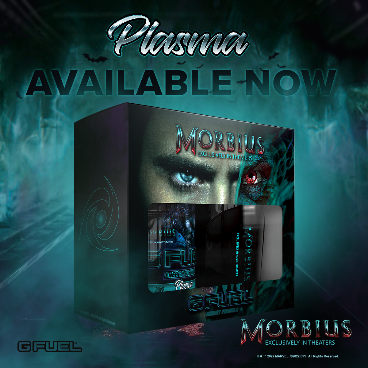 New G FUEL Plasma Inspired by Sony Pictures’ “Morbius” Now Available
