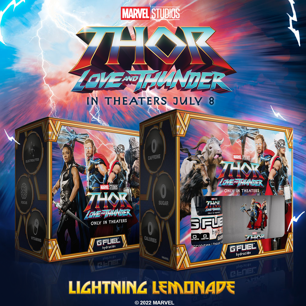 G FUEL Brings the Power with Lightning Lemonade Hydration — Inspired by Marvel Studios’ “Thor: Love and Thunder”