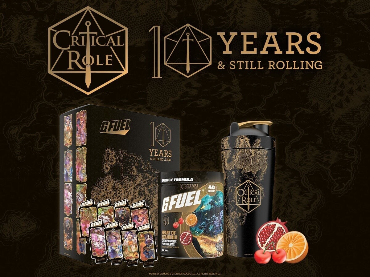 CELEBRATE TEN YEARS OF ADVENTURES WITH THIS G FUEL x CRITICAL ROLE COLLABORATION!