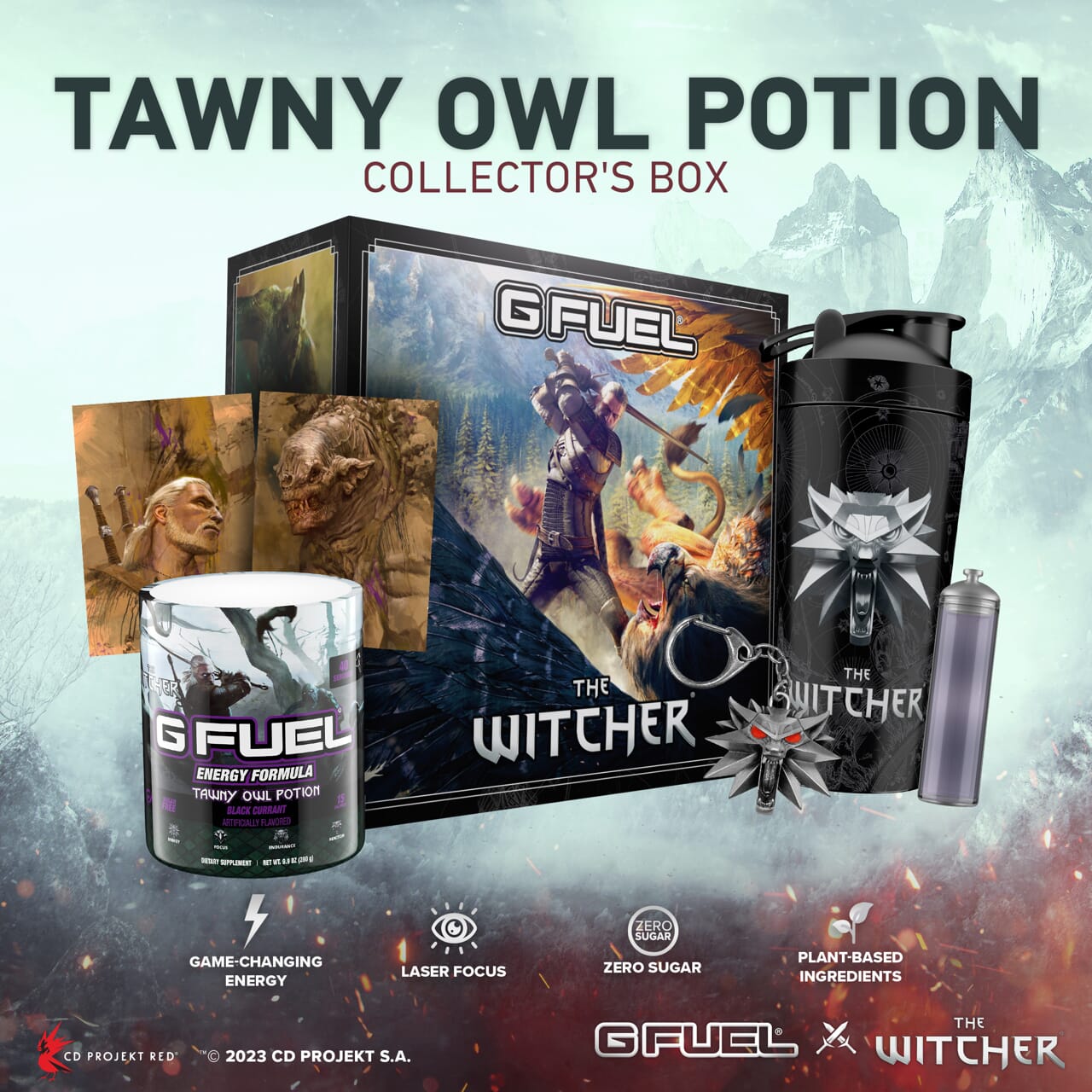 G FUEL Tawny Owl Potion Collector's Box, inspired by "The Witcher"