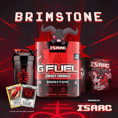 G FUEL and Edmund McMillen Charge Up with New “Binding of Isaac” Energy Drink Flavor, Brimstone