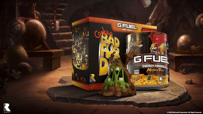 G FUEL and Rare Ltd. Have a “Bad Fur Day” with Conker-Themed “Mighty Poo” Energy Drink