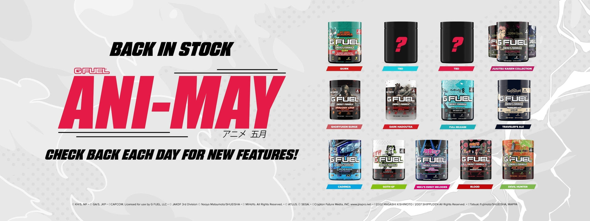 G FUEL AniMay: The Ultimate Anime Flavor Restock Event | Limited Edition Returns