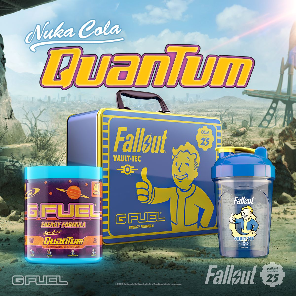 G FUEL Celebrates 25 Years of “Fallout” with New Flavor, G FUEL Nuka Cola® Quantum!