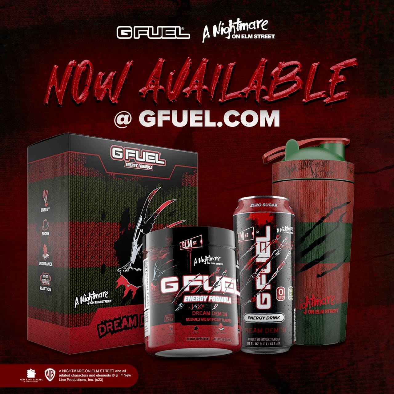 G FUEL Dream Demon, Inspired by "A Nightmare on Elm Street"