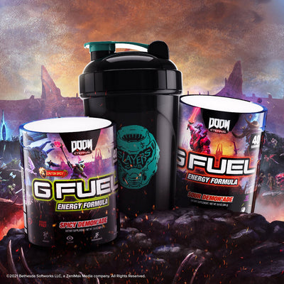 New DOOM Eternal: The Ancient Gods – Part 2-Inspired G FUEL Sour Demon’ade and Spicy Demon'ade Reskin Are Coming Soon