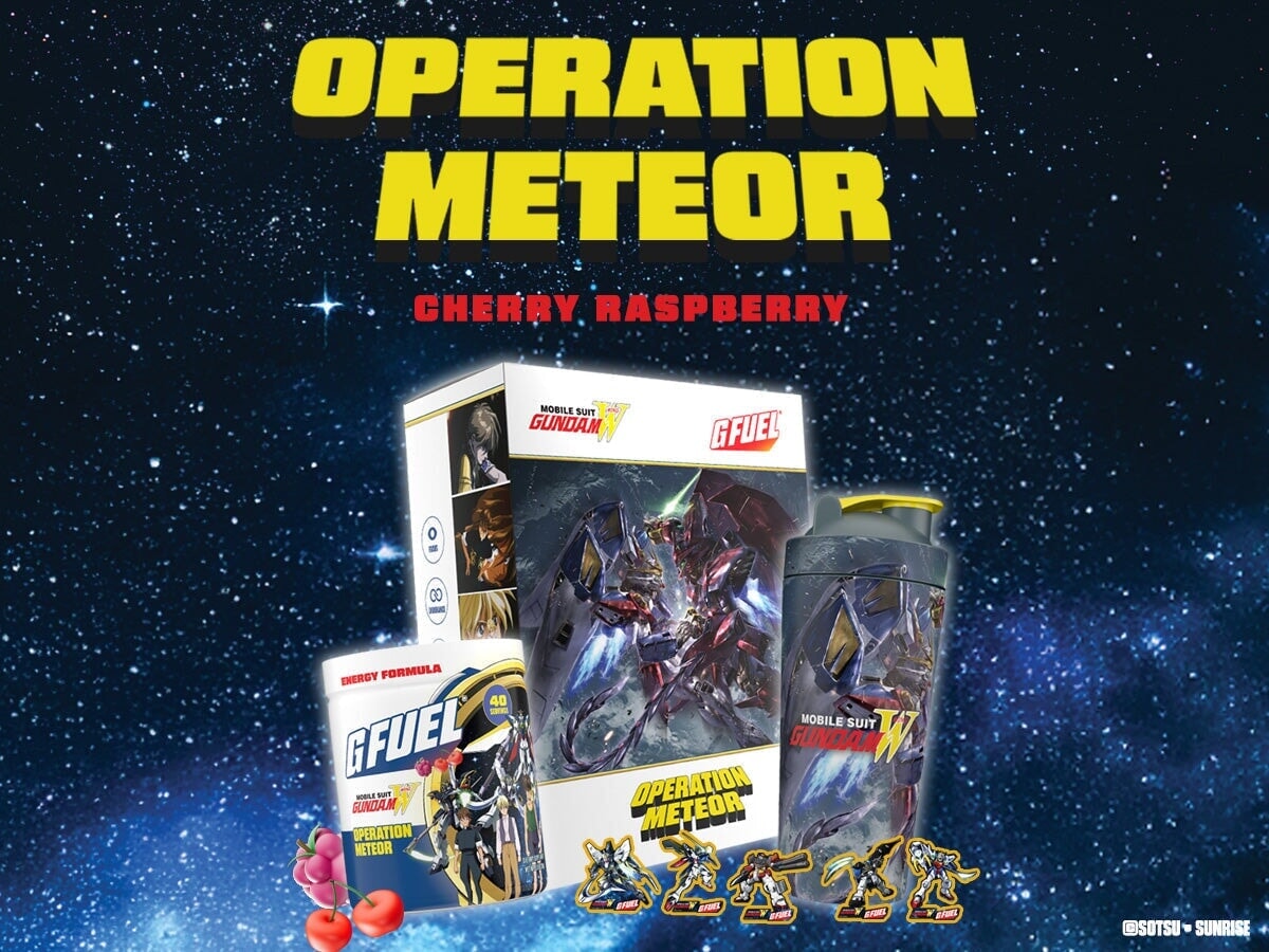 JOIN THE REBELLION AGAINST OZ WITH THIS G FUEL x GUNDAM WING DROP AND LAUNCH OPERATION METEOR
