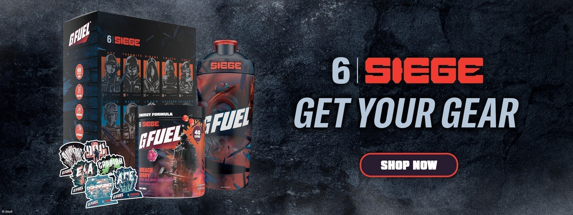LOAD UP! THE G FUEL x RAINBOW SIX SIEGE COLLECTOR’S BOX & ENERGY TUB HAS LANDED 