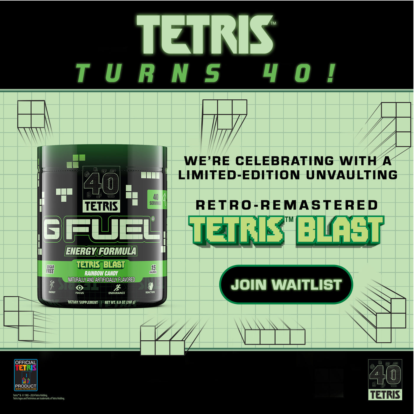 Tetris Turns 40! We're Celebrating with a Limited-Edition Unvaulting of Tetris Blast!
