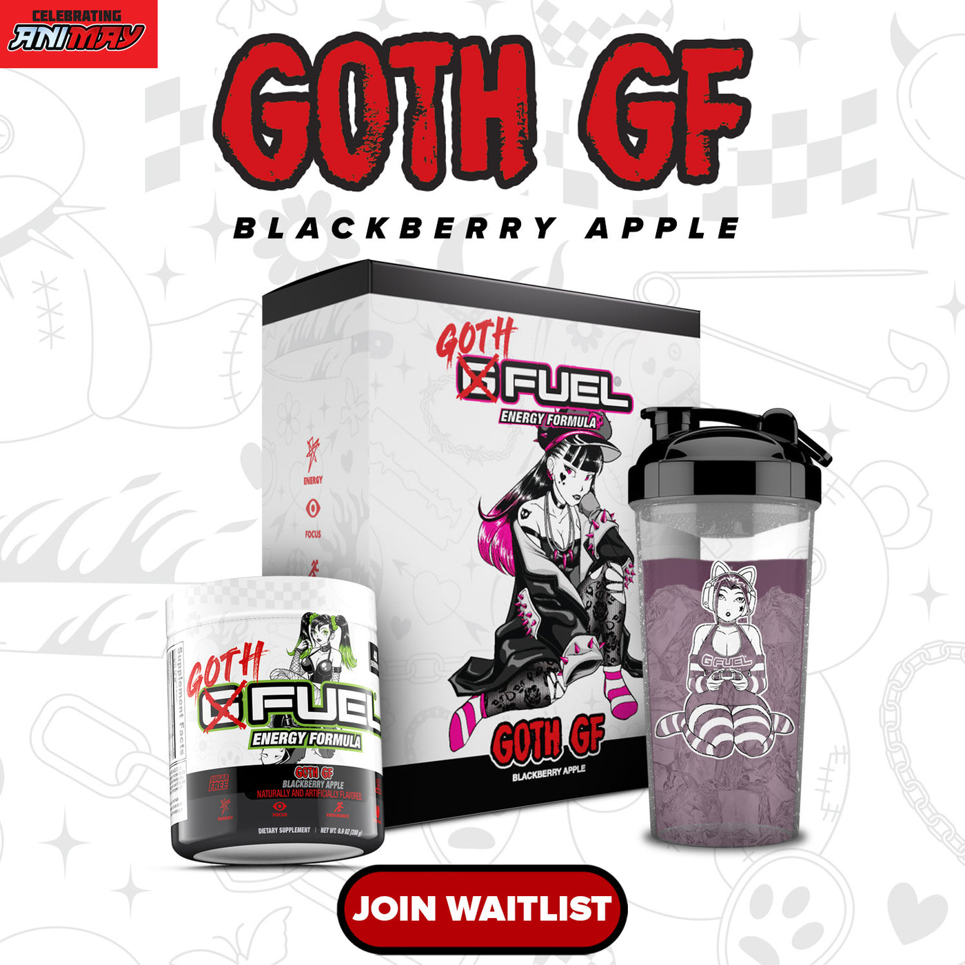 Goth Girlfriend Blackberry Apple Powdered Drink Mix Collector's Box G FUEL