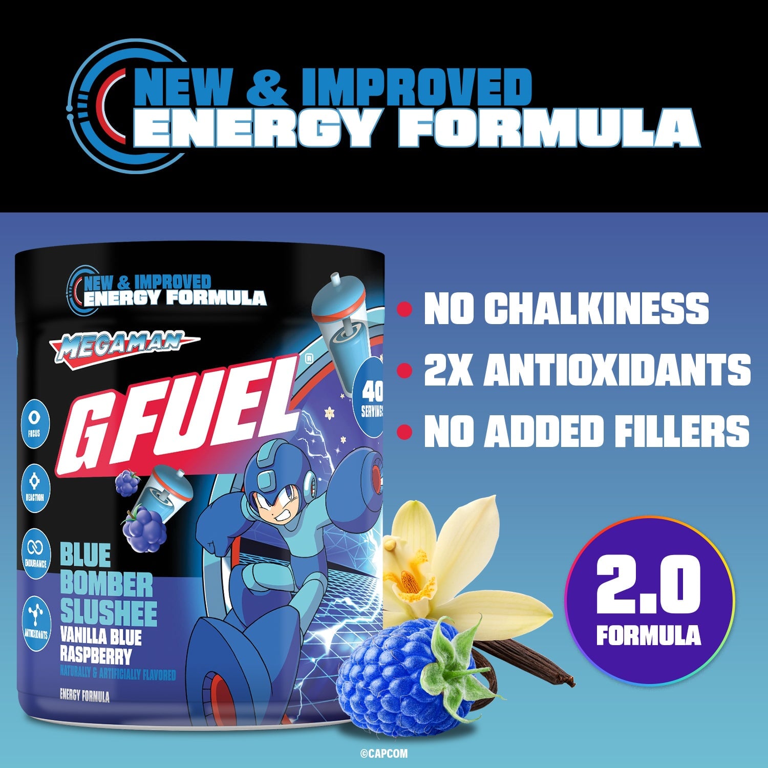 G FUEL| Blue Bomber Slushee 2.0 Tub 