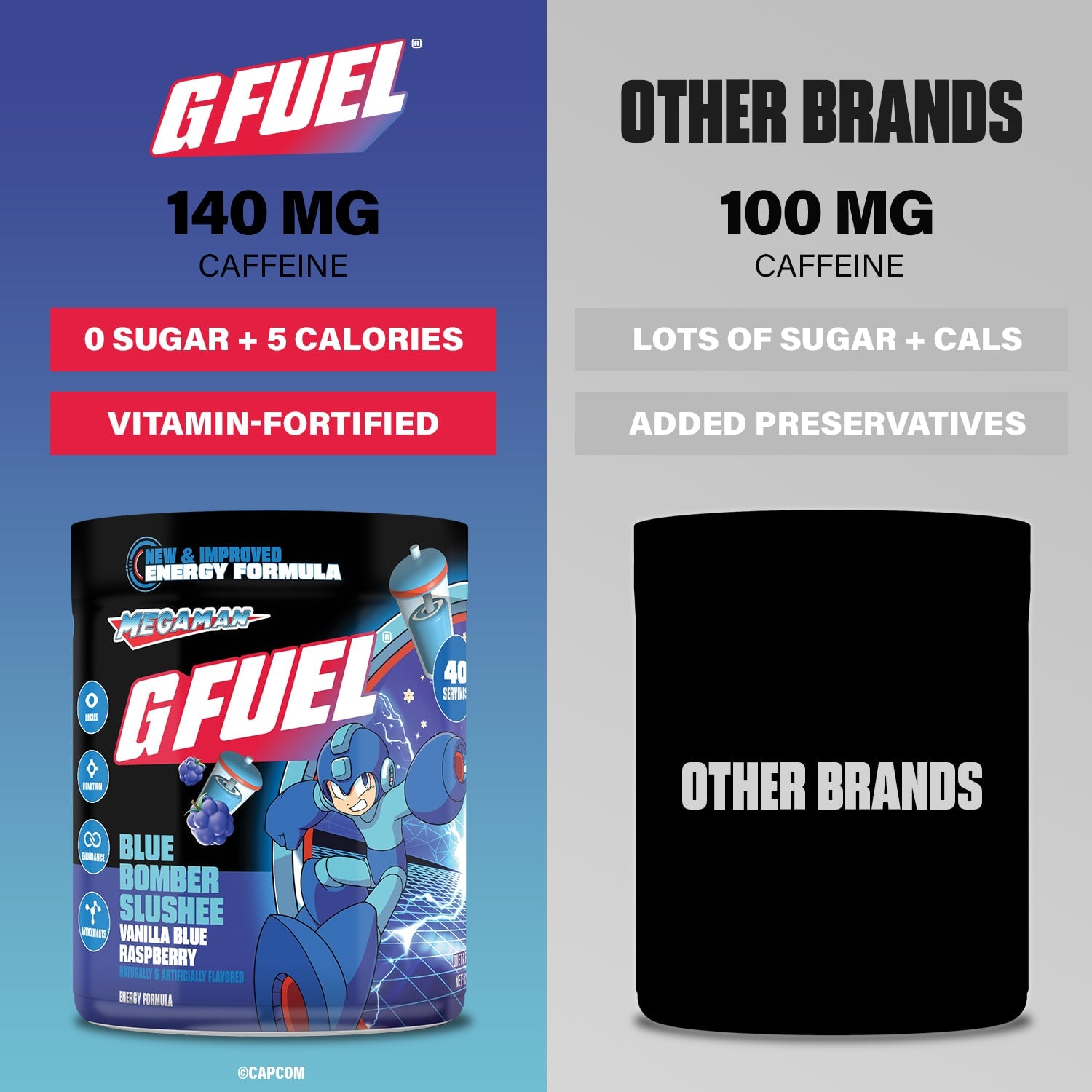 G FUEL| Blue Bomber Slushee 2.0 Tub 