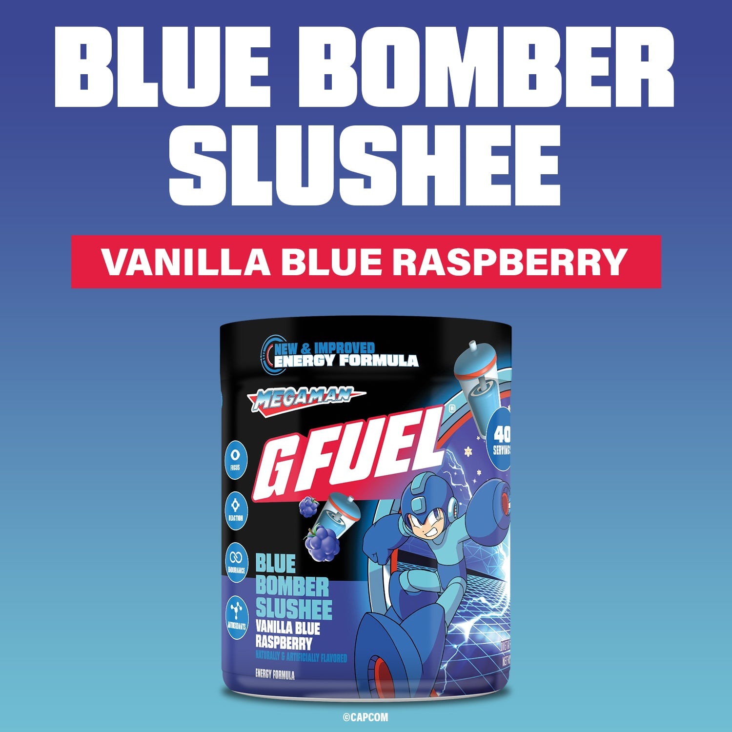 G FUEL| Blue Bomber Slushee 2.0 Tub 