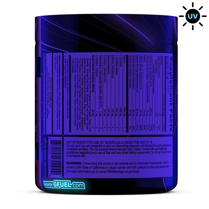 G FUEL| Blue Bomber Slushee Black Light Edition Tub 