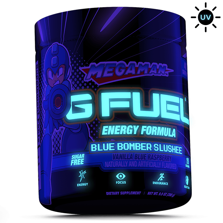 G FUEL| Blue Bomber Slushee Black Light Edition Tub 