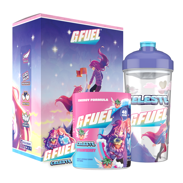 G FUEL| Celeste Strawberry Collector's Box Tub (Collectors Box) 