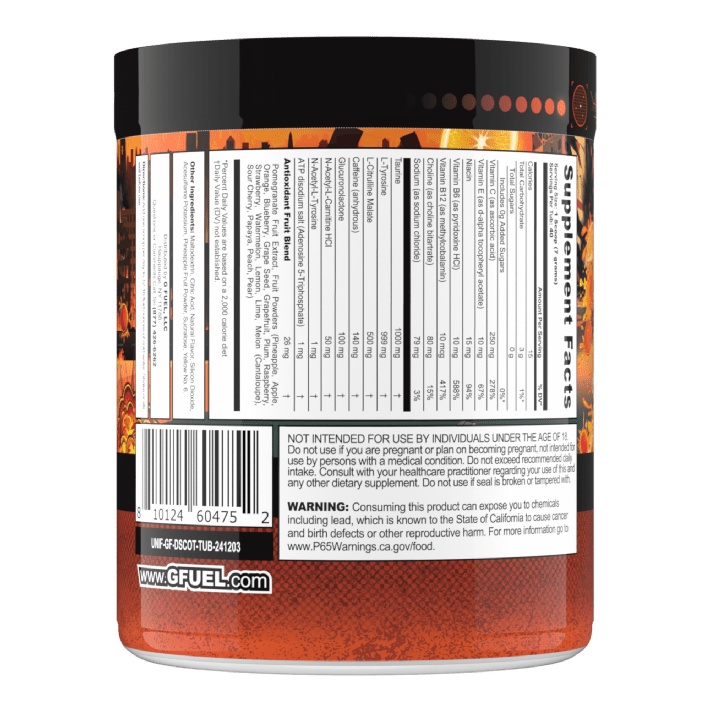 G FUEL| Drop Shot Citrus Tub 