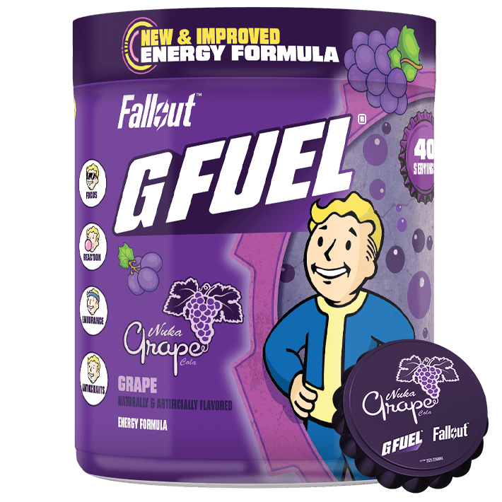 G FUEL| Fallout Sunset Sarsaparilla Collection Tub (Collectors Box) Nuke Grape Energy Tub TUB-FAL-D1