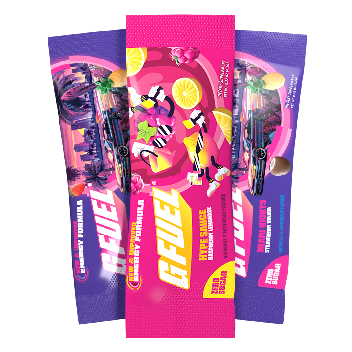 G FUEL| Formula 2.0 Sample Pack Pack (1) HYPE SAUCE 2.0 & (2) Miami Nights 2.0 BND00136
