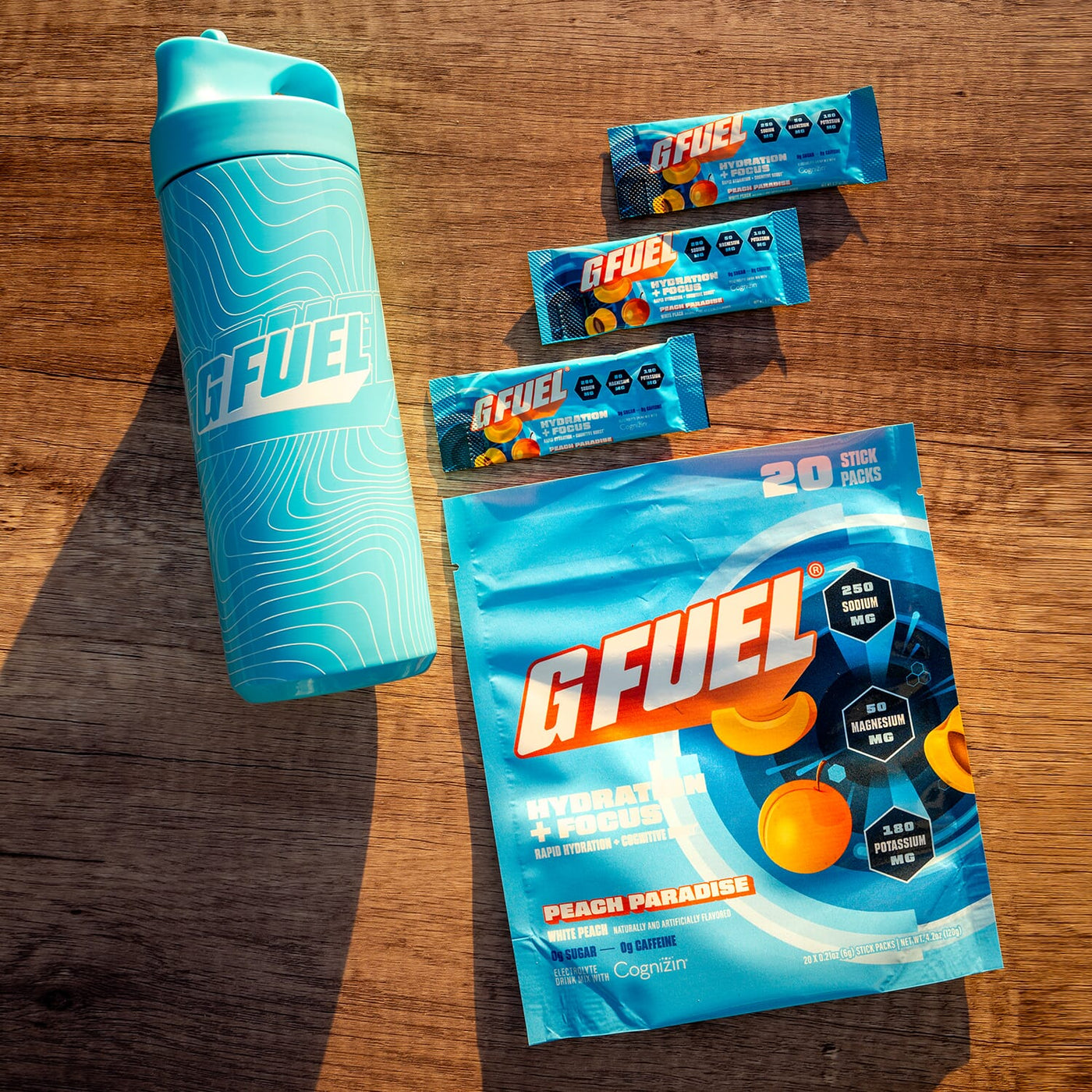 Tik Tok Shop| G FUEL Hydration + Focus | Powdered Drink Mix | Variety (12 Pack) | Orange Oasis | Peach Paradise | Strawberry Splash | Lemon Limelight | Zero Sugar and Zero Caffeine | Mixed with Cognizin Pack 