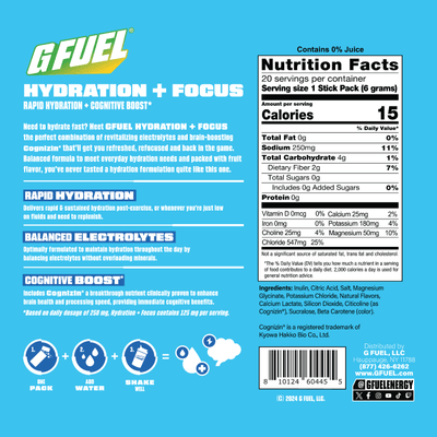 G FUEL| Hydration + Focus Variety Pack Pack 