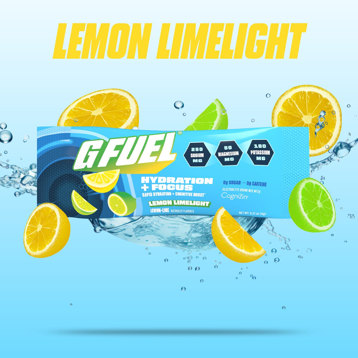 G FUEL| Lemon Limelight Hydration + Focus Pack Pack 