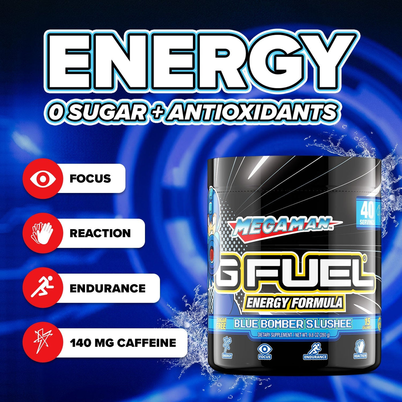 G FUEL| Mega Man™ Blue Bomber Slushee Tub 