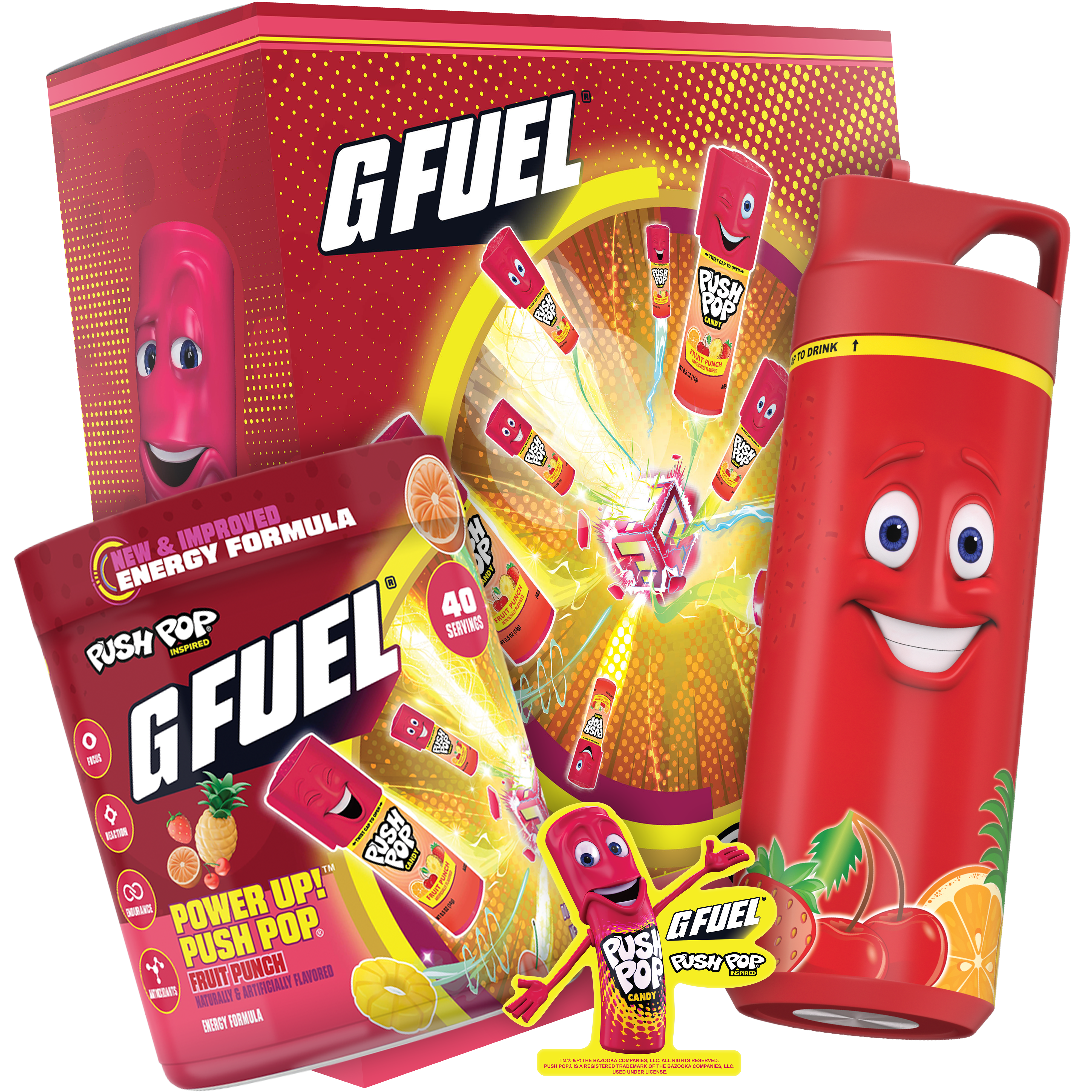 G FUEL| Power Up! Push Pop Collector's Box Tub (Collectors Box) 