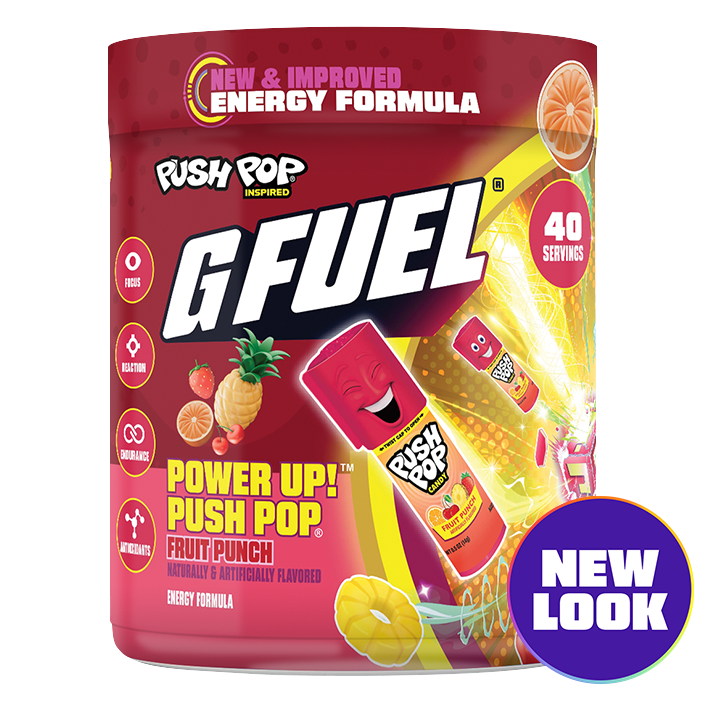 G FUEL| Power Up! Push Pop Collector's Box Tub (Collectors Box) 
