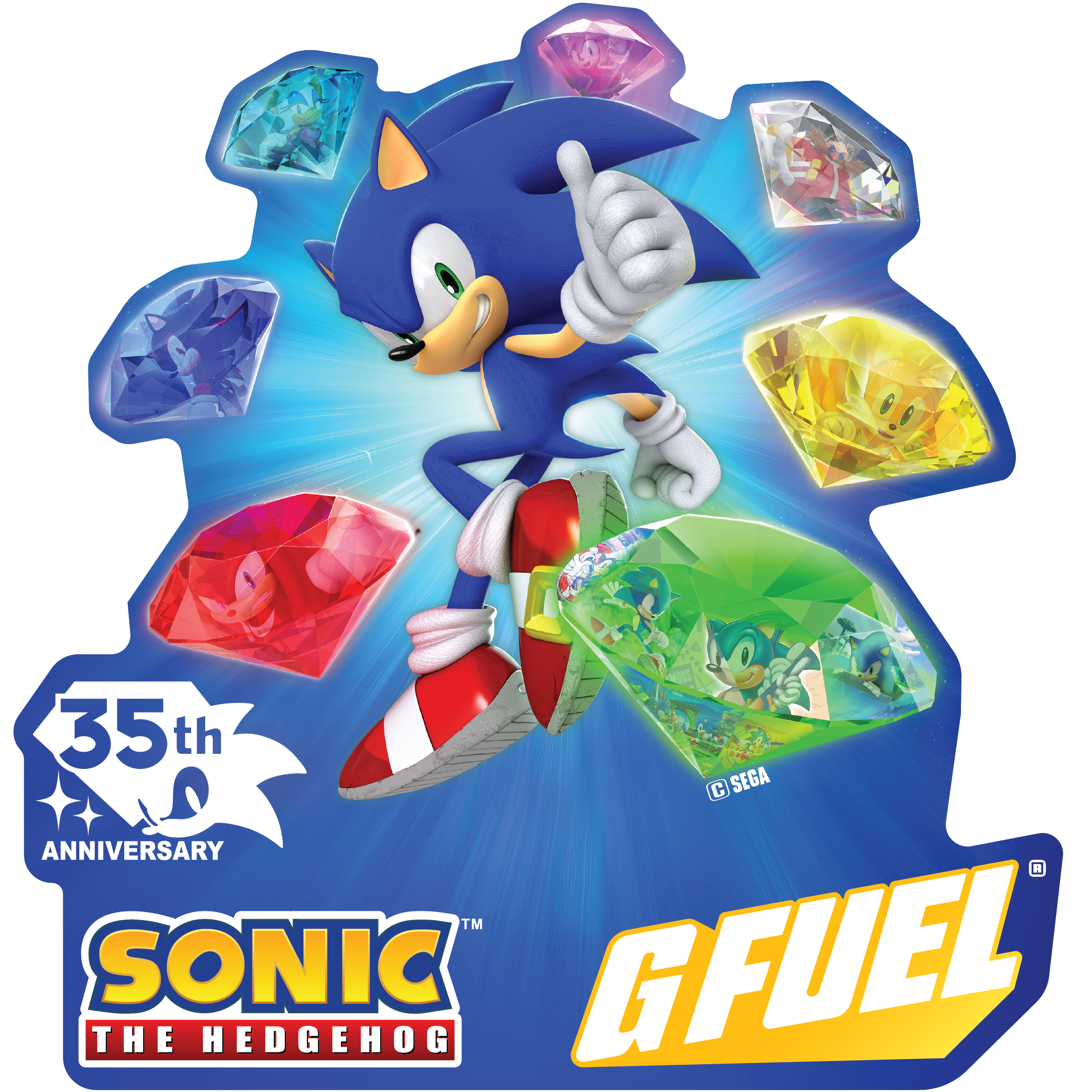 G FUEL| Sonic's Peach Rings 35th Anniversary Collector's Box Tub (Collectors Box) 