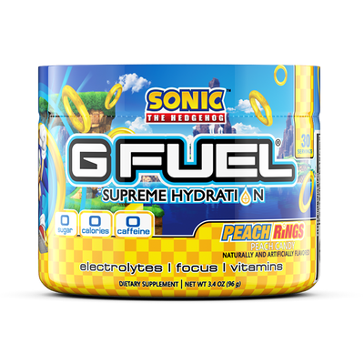 G FUEL| Sonic's Peach Rings Supreme Hydration Bundle Bundle (Tubs) 