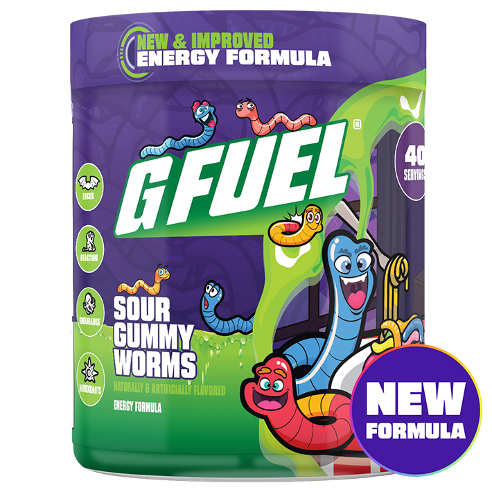 G FUEL| Sour Gummy Worms Collector's Box Tub (Collectors Box) 
