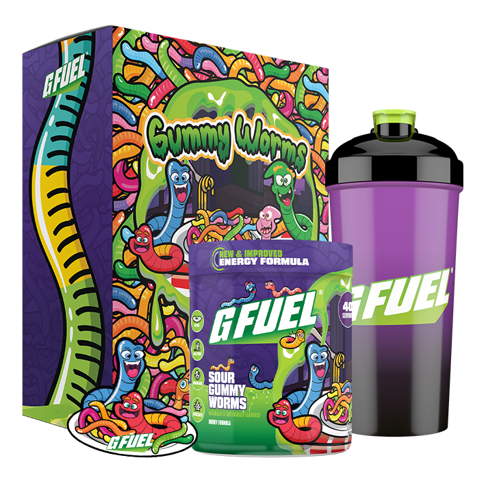 G FUEL| Sour Gummy Worms Collector's Box Tub (Collectors Box) 