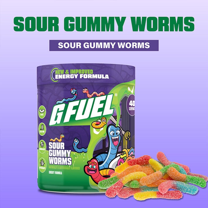 G FUEL| Sour Gummy Worms Tub 