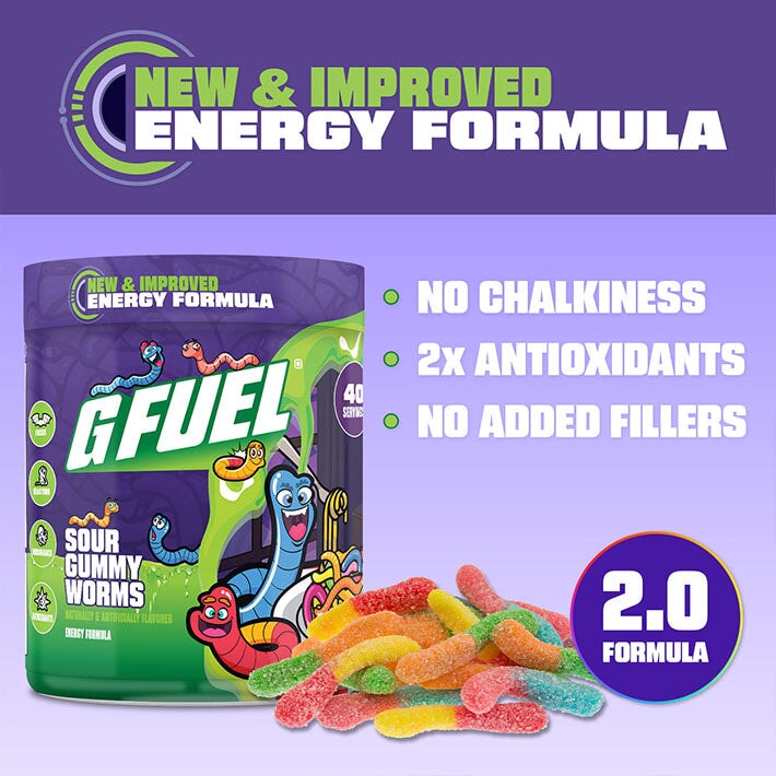 G FUEL| Sour Gummy Worms Tub 