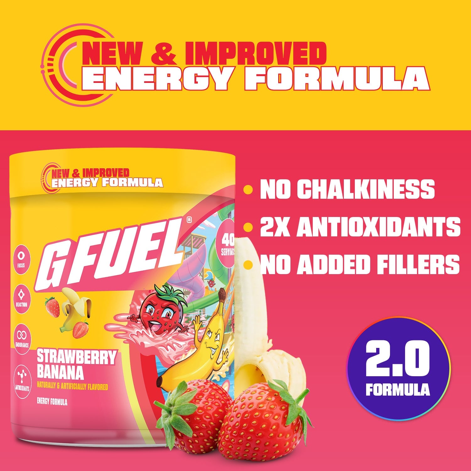 G FUEL| Strawberry Banana 2.0 Tub 