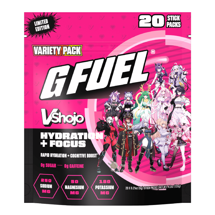 G FUEL| VShojo Hydration + Focus Pack Pack 