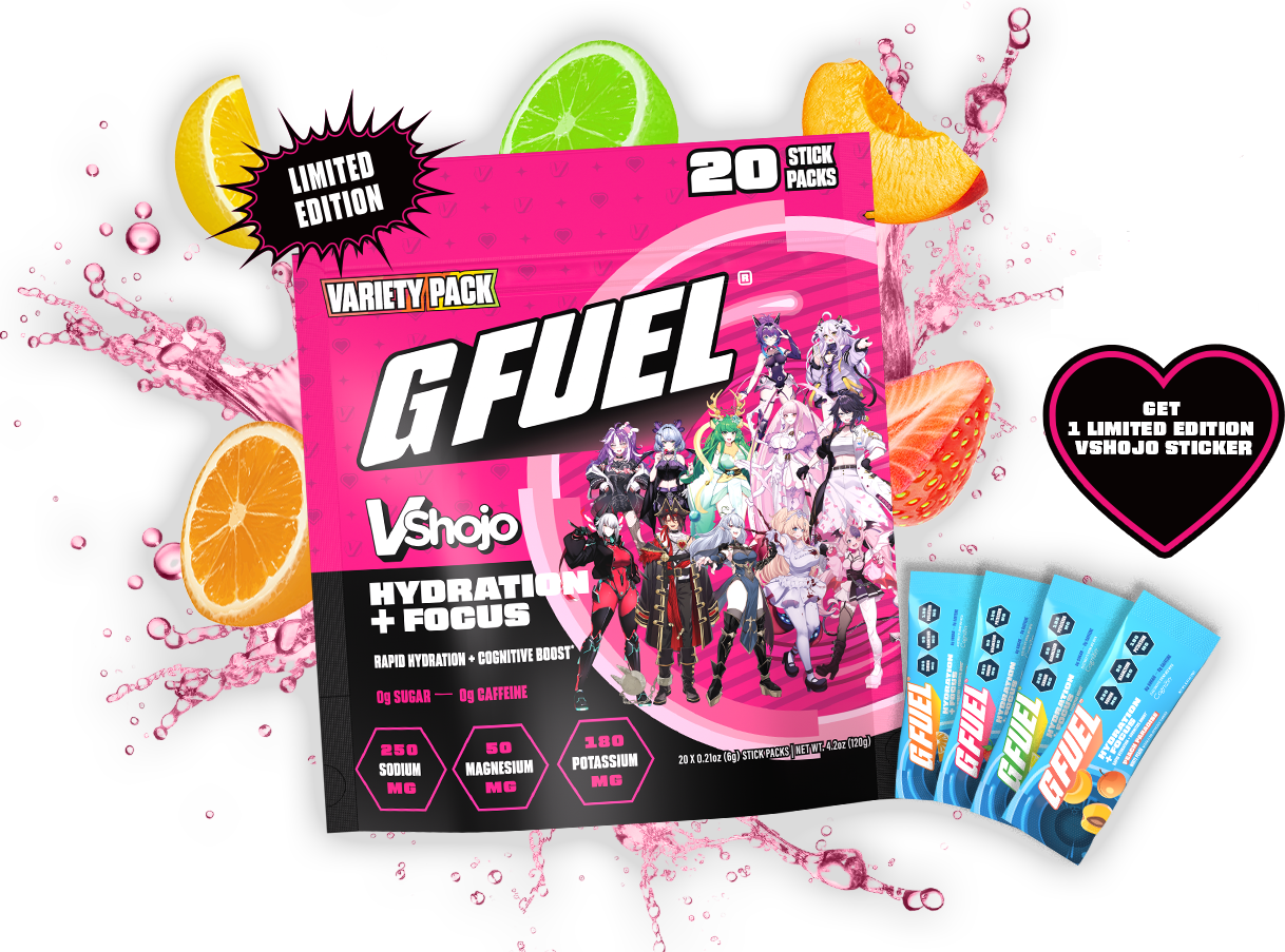 G FUEL| VShojo Hydration + Focus Pack Pack 