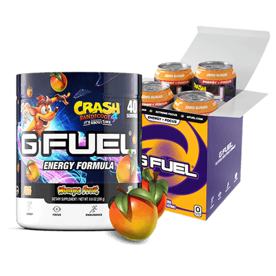 G FUEL| Wumpa Fruit Bundle (Tub + Cans 4 Pack) Bundle 
