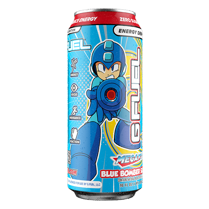 G FUEL | Blue Bomber Slushee | 16 oz Carbonated Energy Drink