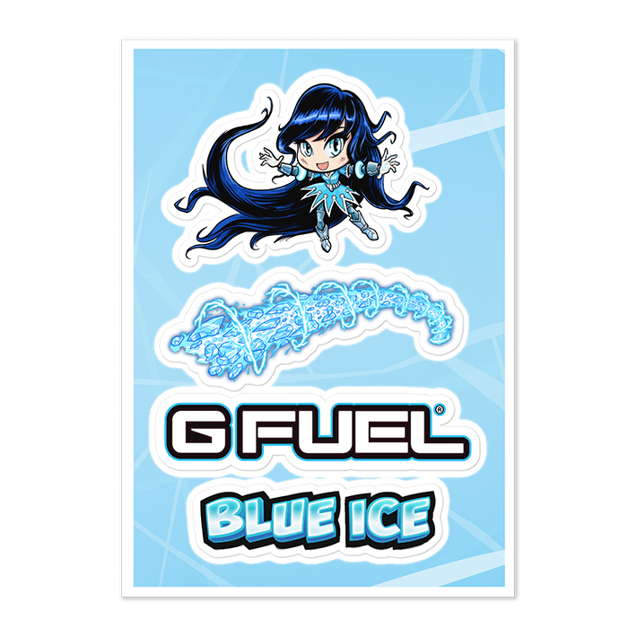 G FUEL| Blue Ice Sticker sheet 
