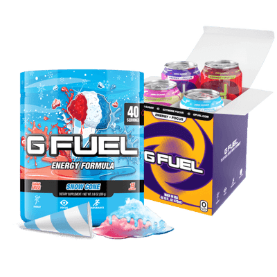 G FUEL| Snow Cone Bundle (Tub + Variety Cans 4 Pack) Bundle (Cans) 