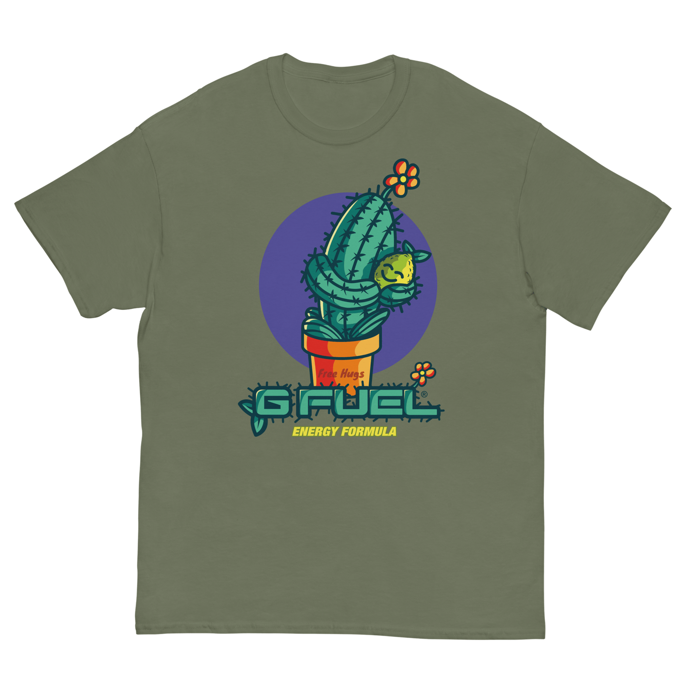 G FUEL| Free Hugs T-Shirt Shirt Military Green S 3026789_15867